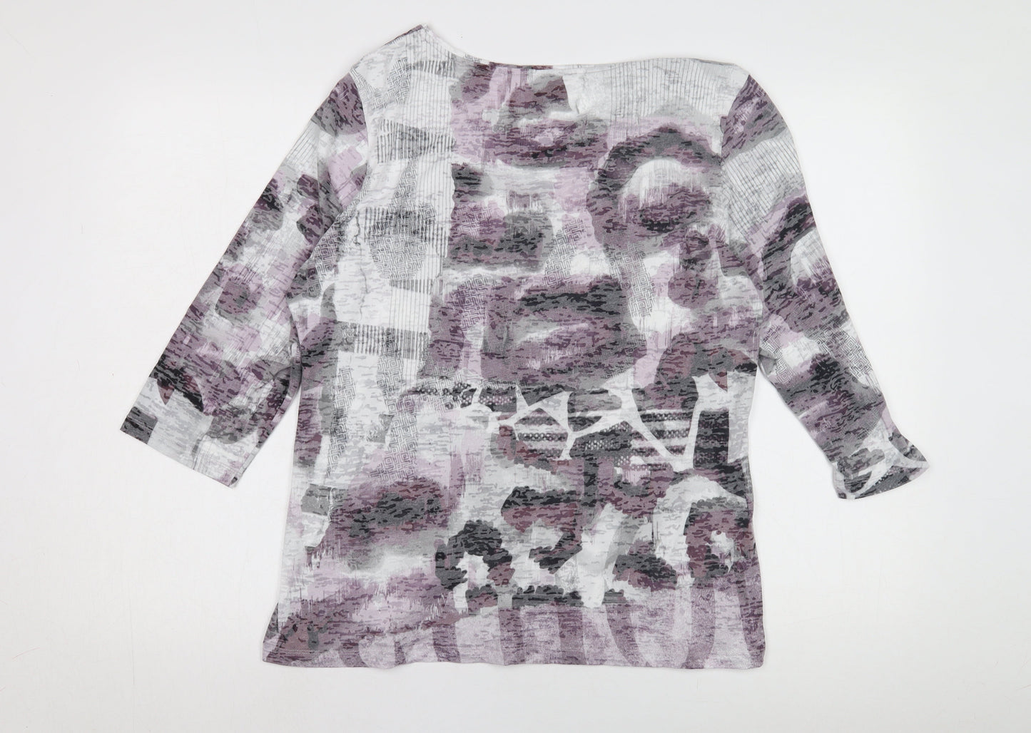 Women's Multicoloured Geometric T-Shirt Size 14
