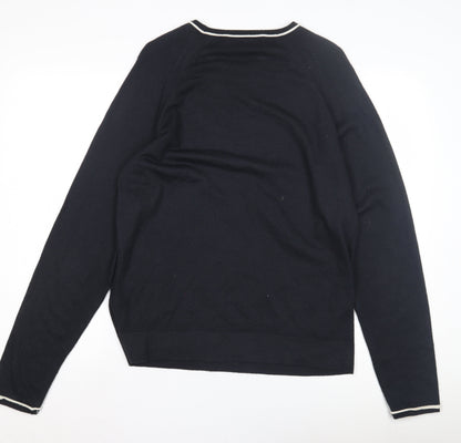 Back view of French Connection Men's Black XL jumper