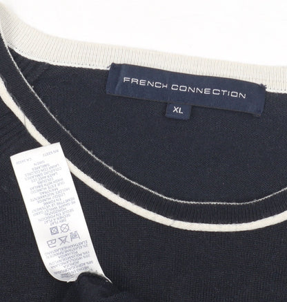 Close-up detail of French Connection Men's Black XL jumper