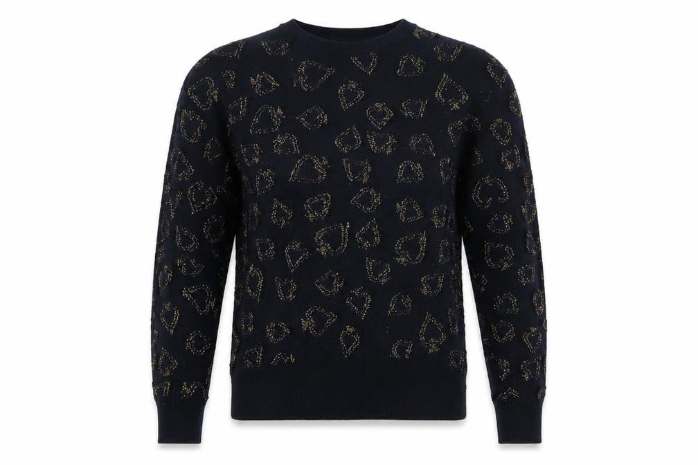 Women’s Black XS Animal Print Pullover Jumper