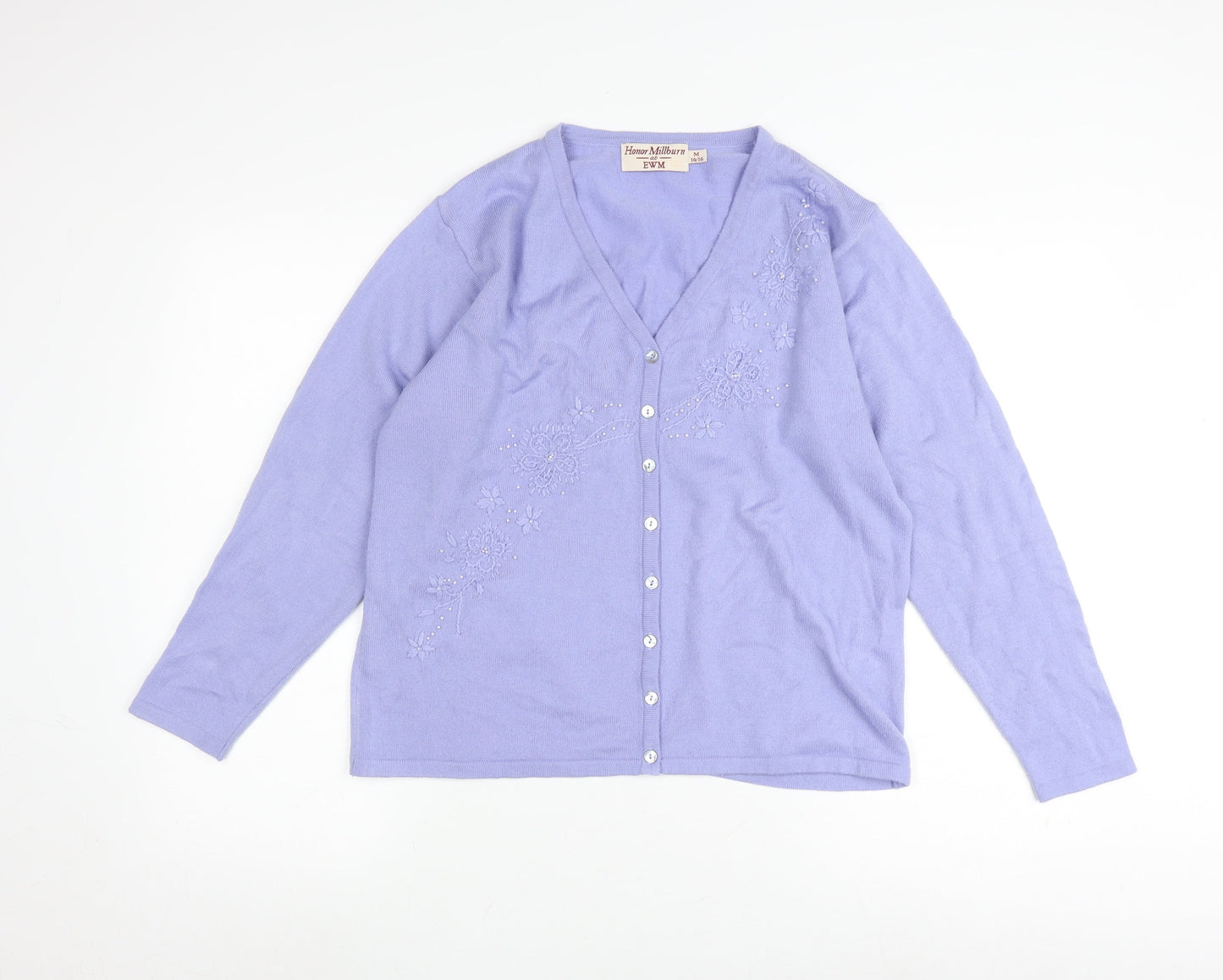 Honor Millburn Women's Purple Cardigan Size M 14/16