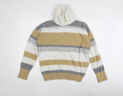 Additional front view of Mantaray Women's Multicoloured Roll Neck Jumper