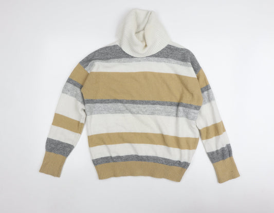 Mantaray Women's Multicoloured Roll Neck Jumper