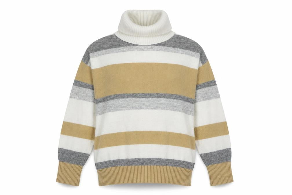 Mantaray Women's Multicoloured Roll Neck Jumper