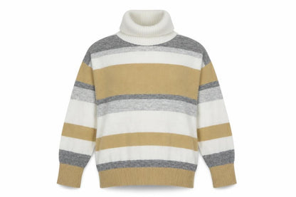 Front view of Mantaray Women's Multicoloured Roll Neck Jumper