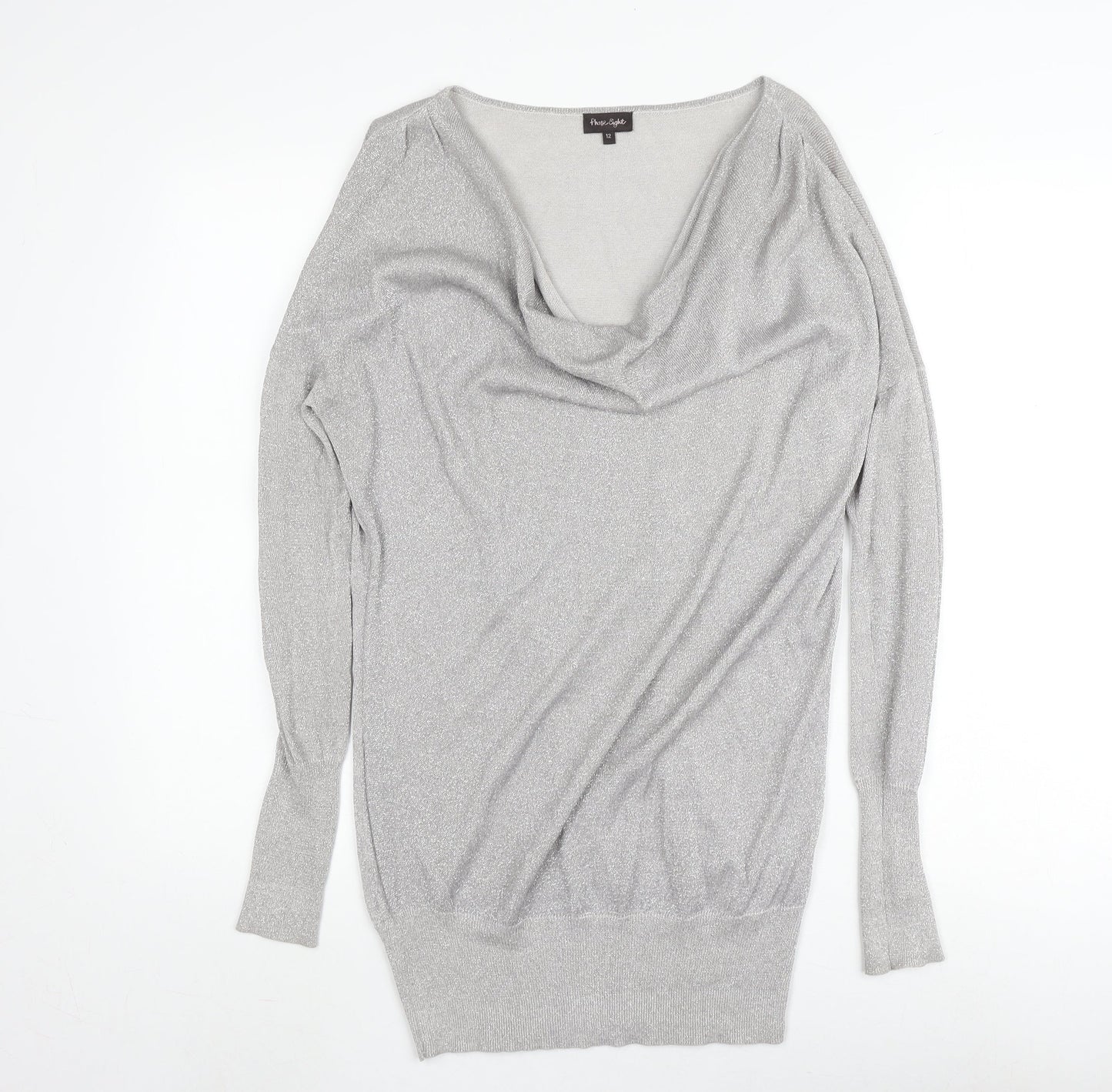 Phase Eight Women's Silver Knit Pullover Jumper, Size 12
