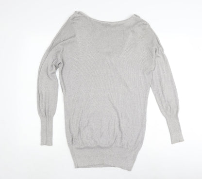 Phase Eight Women's Silver Knit Pullover Jumper, Size 12