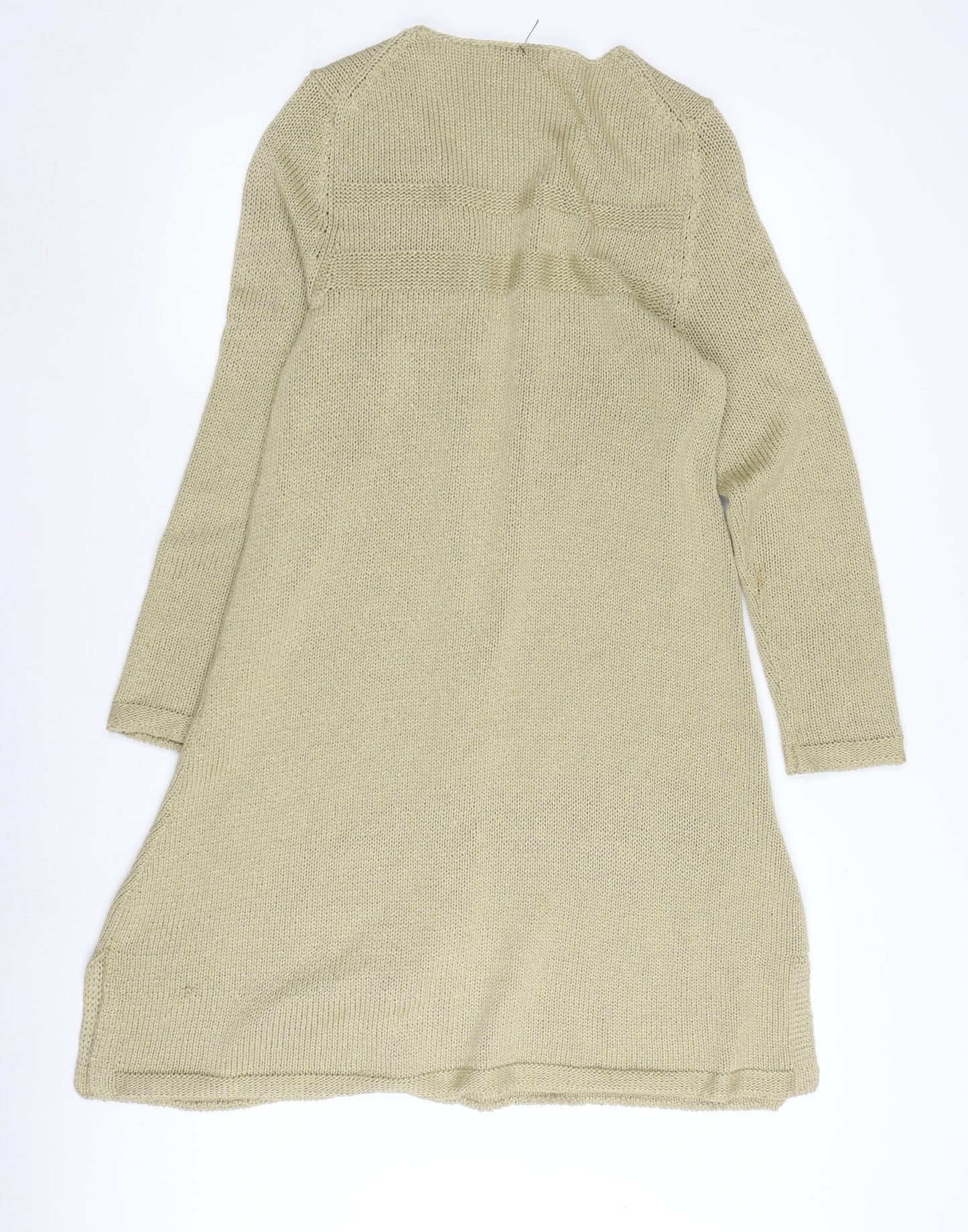 Kaleidoscope Beige Women's Open Front Cardigan Size 12