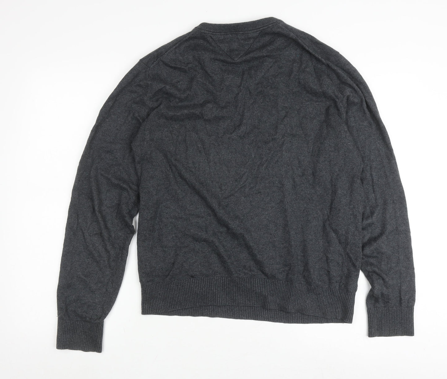 Tommy Hilfiger Men's Grey V-Neck Pullover Jumper M