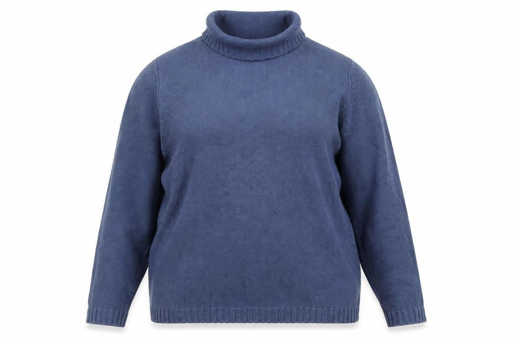 Cotton Traders Women's Blue Pullover Cowl Neck Jumper Size 18