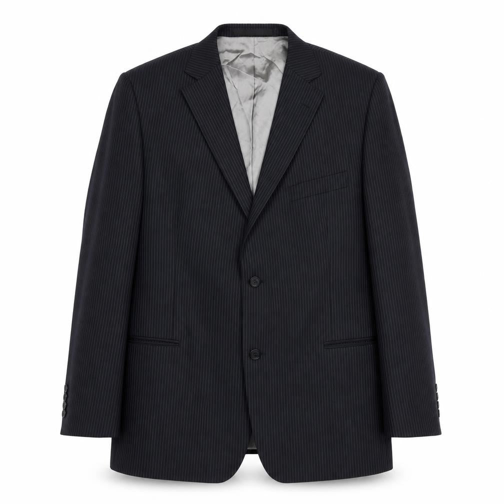 Marks & Spencer Men's Blue Striped Suit Jacket 48L