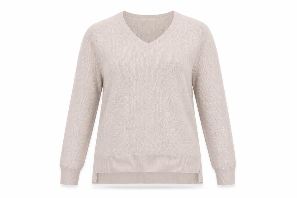 Gap Women's Beige V-Neck Pullover Jumper, Size S