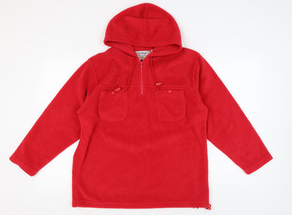 Fabrizio Womens Red Hoodie M Pullover Casual Winter