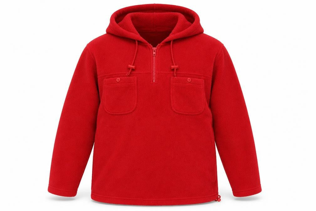 Fabrizio Red Unisex Hoodie M Pullover Casual Winter