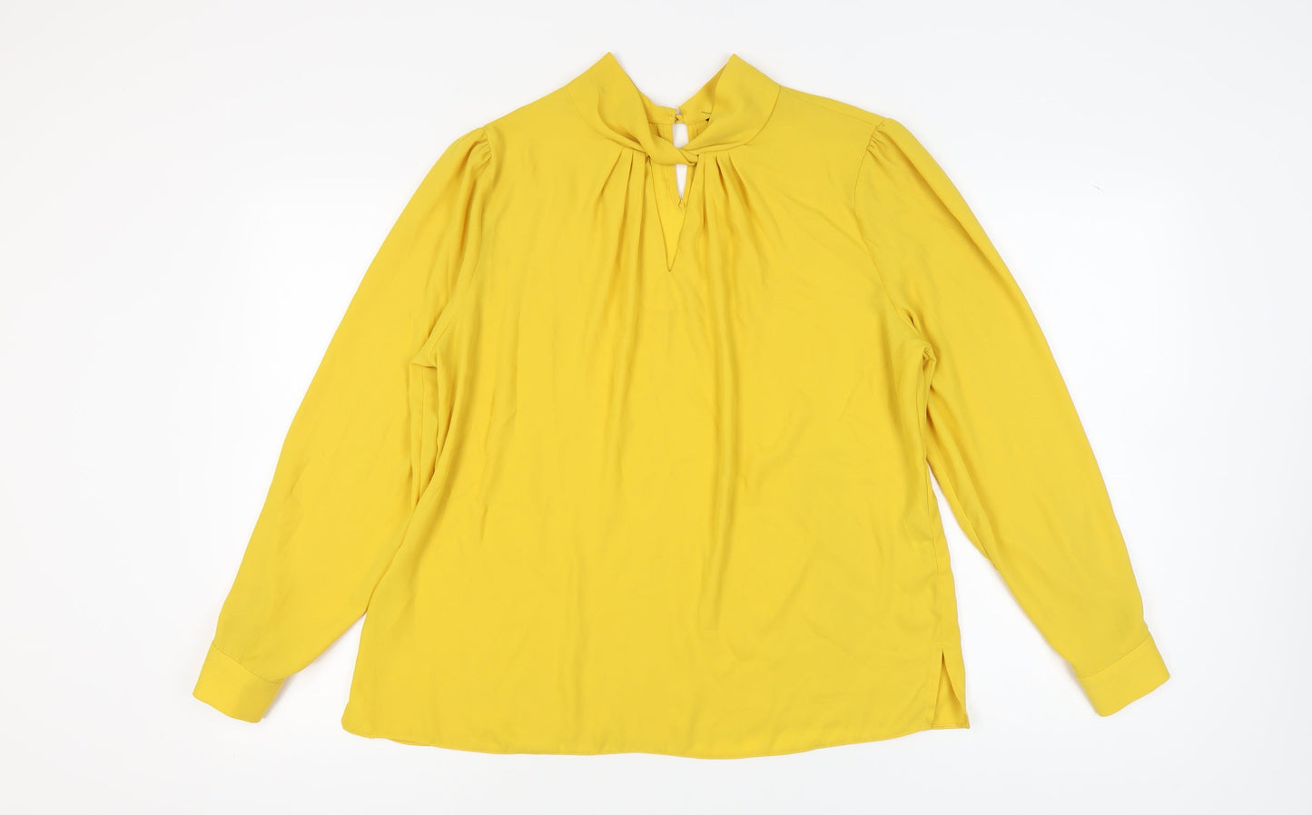 Dorothy Perkins Women’s Yellow High Neck Blouse Size 18