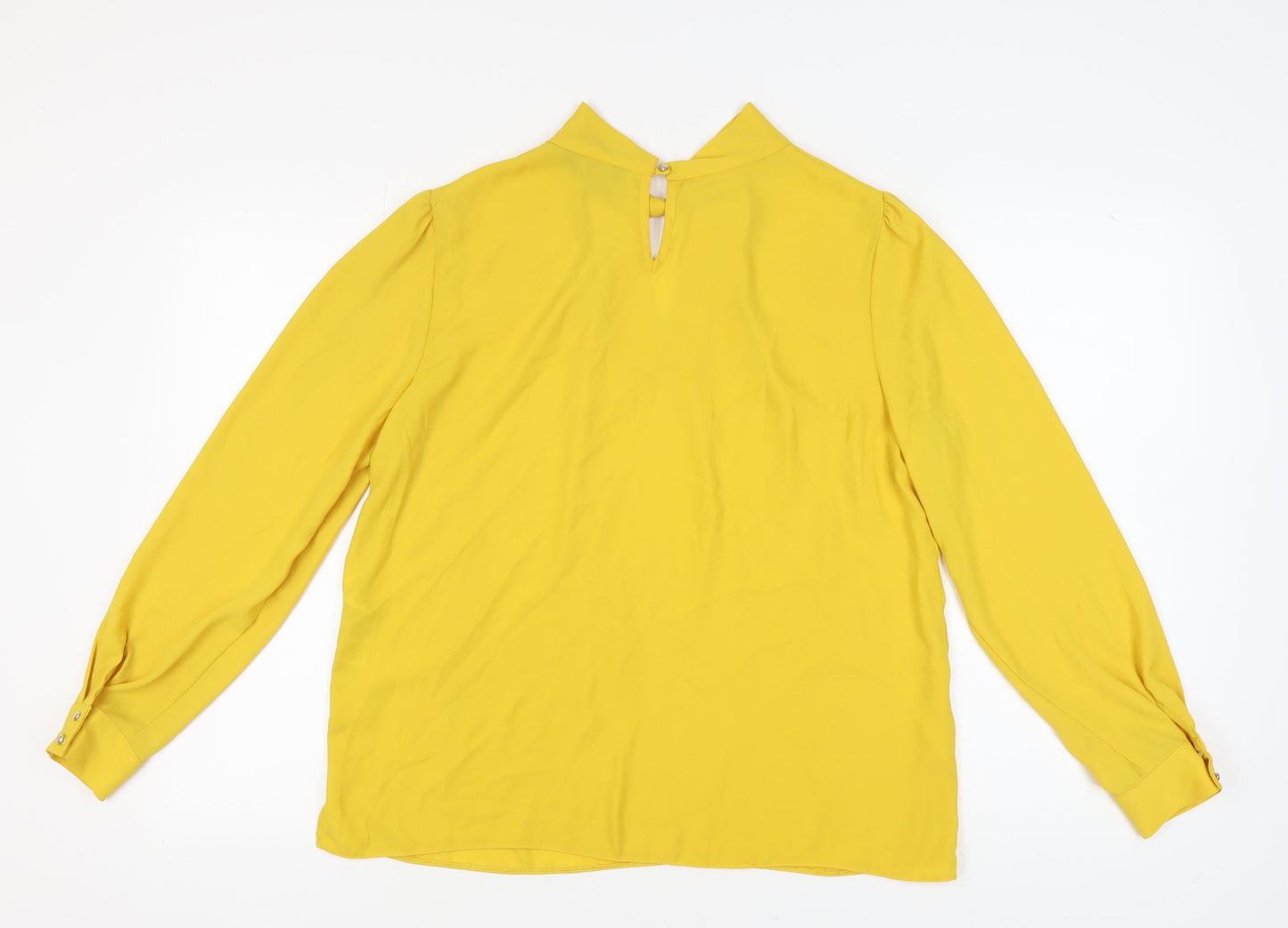 Dorothy Perkins Women’s Yellow High Neck Blouse Size 18