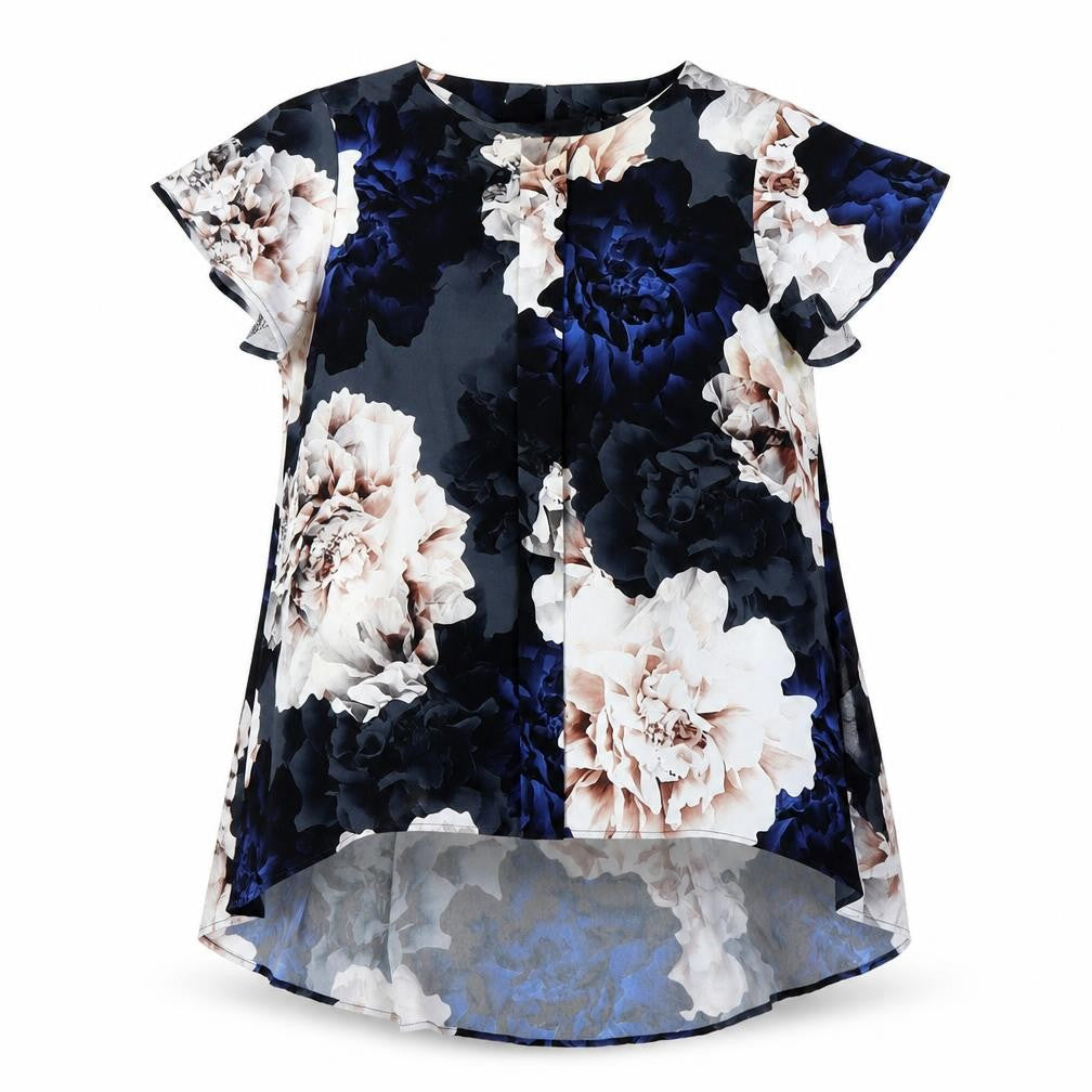 GRAZIA Women's Multicoloured Floral Tunic Blouse Size 22