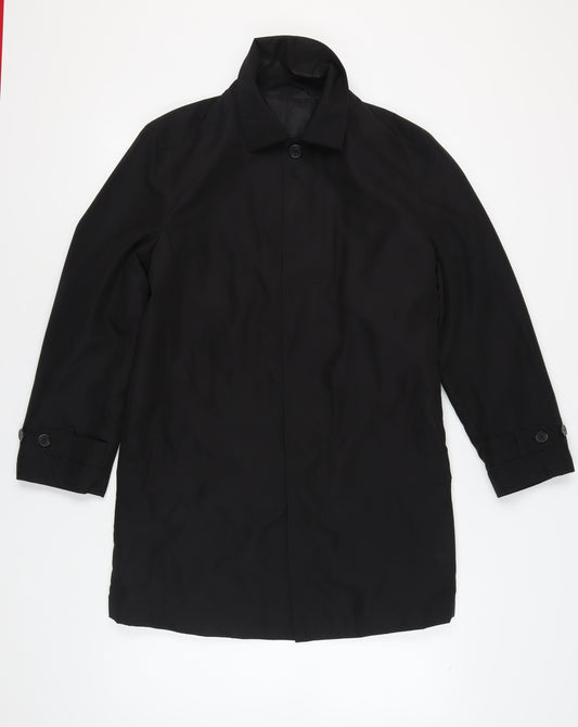 Marks and Spencer Men's Black Overcoat S