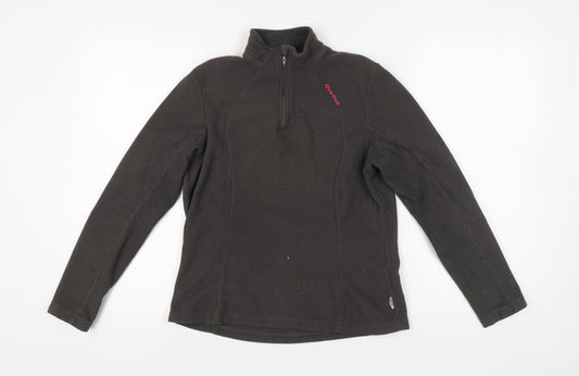 Quechua Women's Black 1/2 Zip Fleece Sweatshirt Size 12