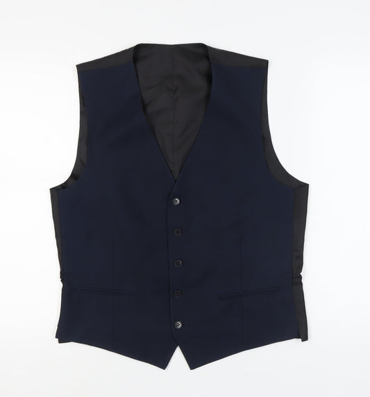 Men's Blue Waistcoat, Regular Fit, Chest 42R