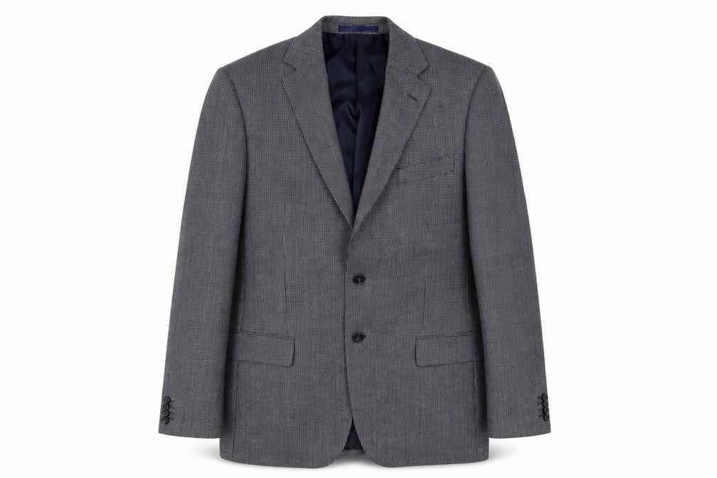Marks & Spencer Men's Blue Check Blazer 40L