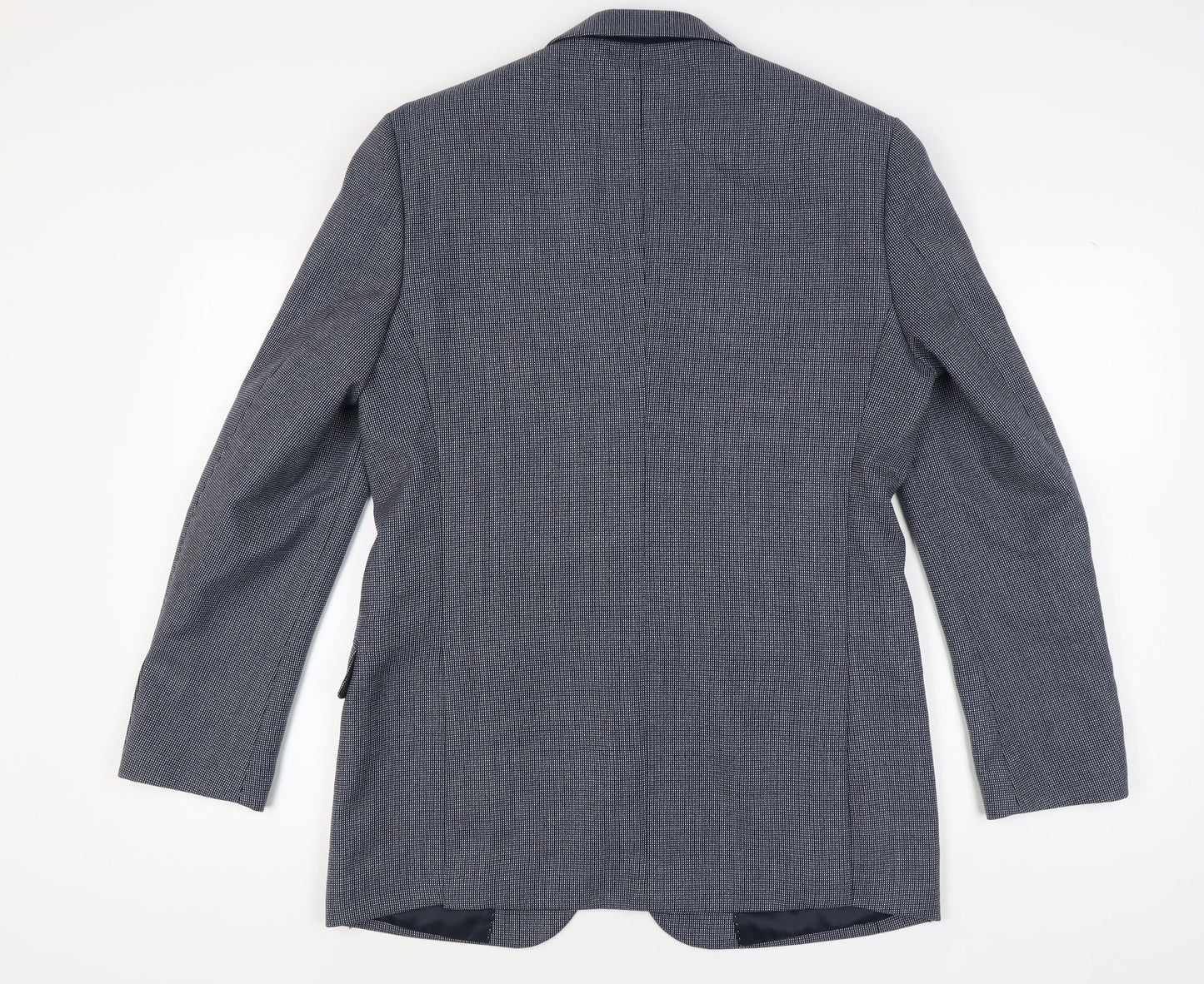 Marks and Spencer Men's Blue Check Blazer 40L