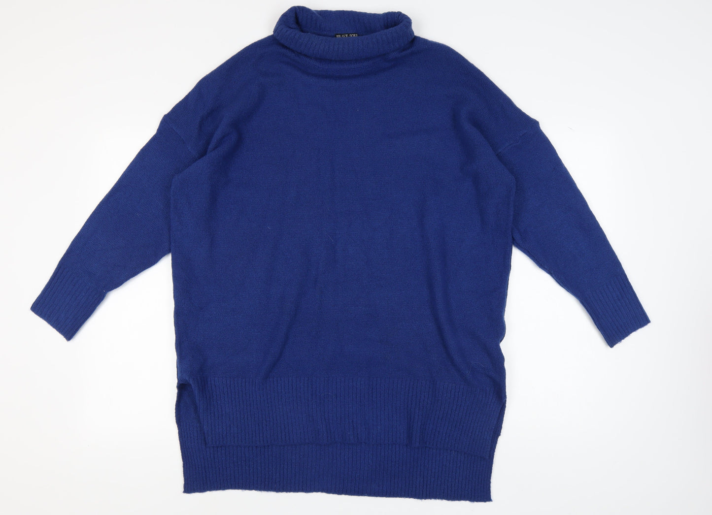 Brave Soul Women's Blue Roll Neck Pullover Jumper Size 10