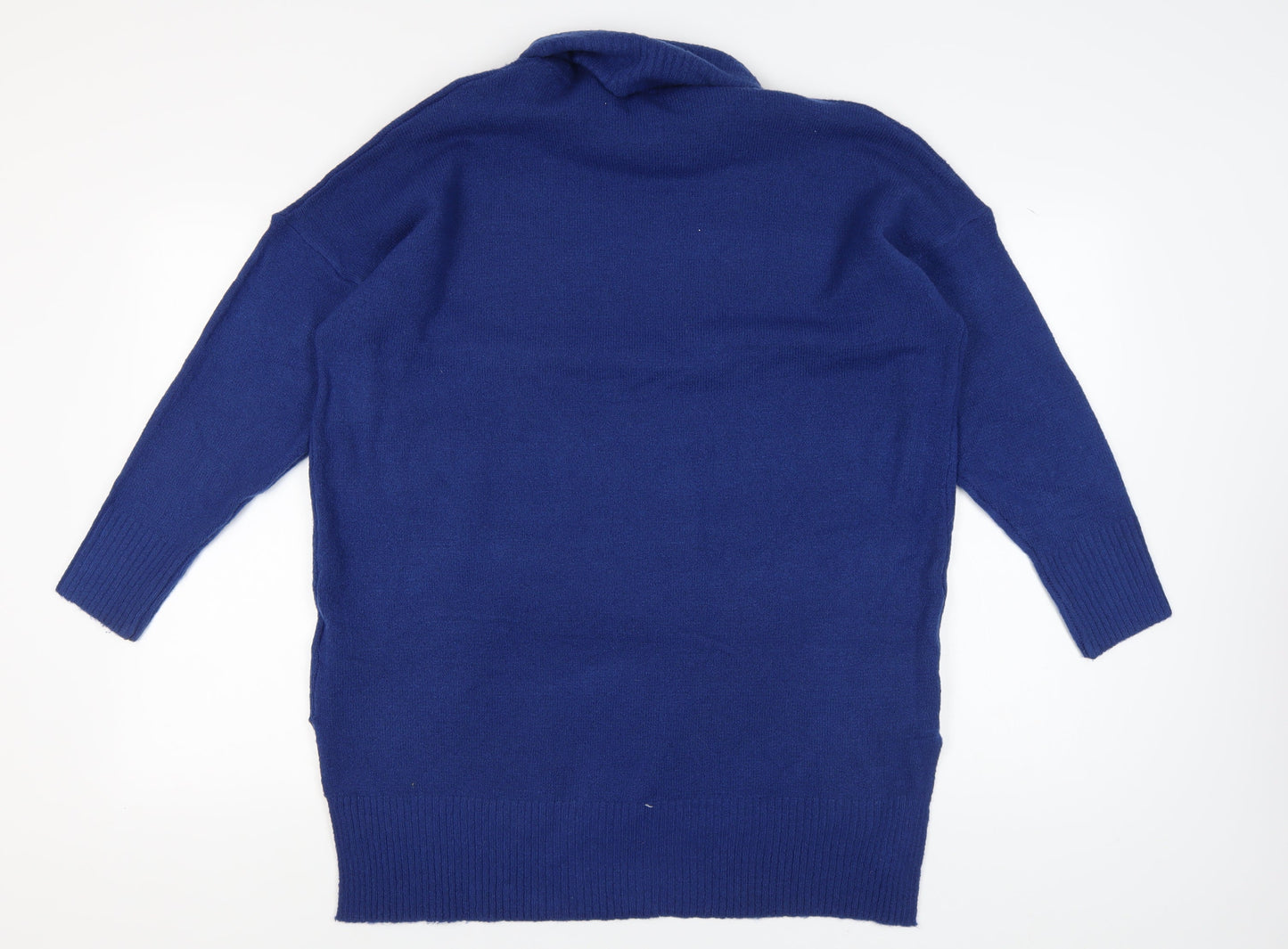 Brave Soul Women's Blue Roll Neck Pullover Jumper Size 10