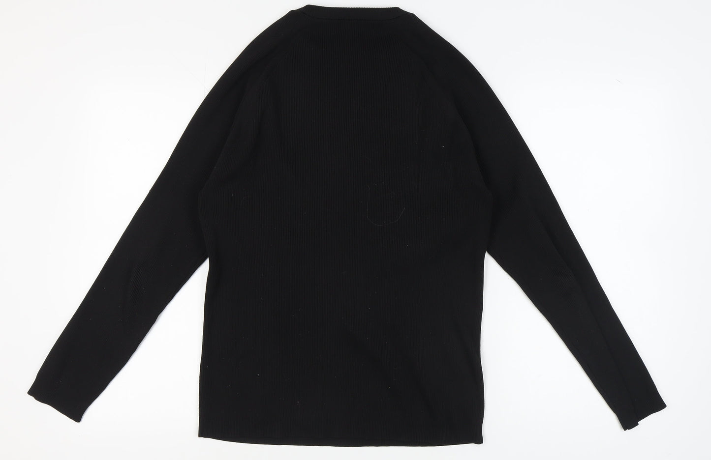 River Island Black Knit Long Sleeve Top L
