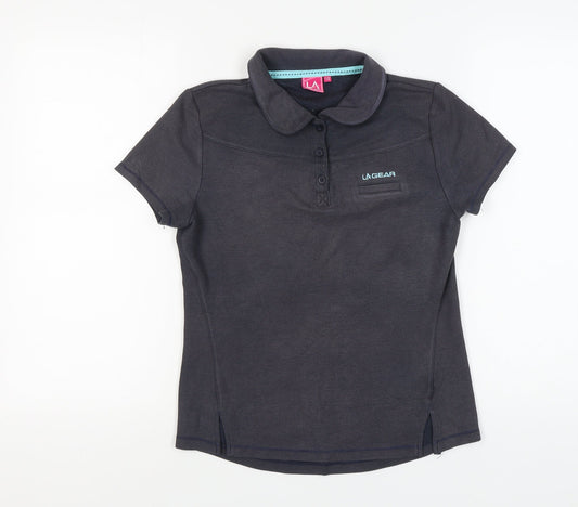 LA Gear Women's Black Polo Shirt Size 12 Casual