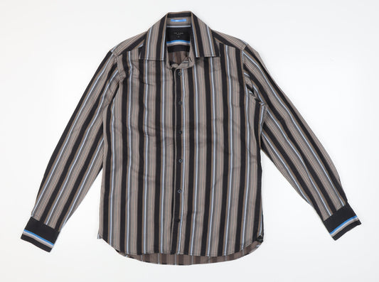 Ted Baker Men's Multicoloured Striped Shirt, Size M, Button-Up