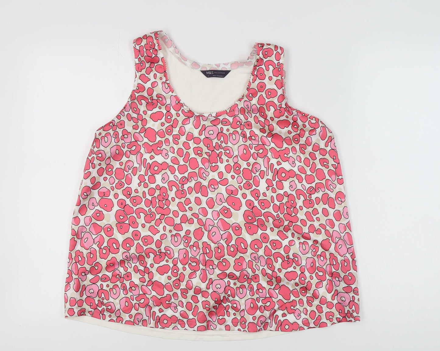Marks and Spencer Women’s Pink Tank, Size 12, Animal Print