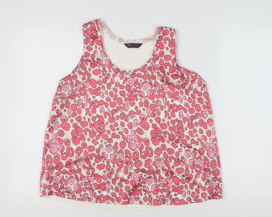 Marks and Spencer Women’s Pink Tank, Size 12, Animal Print