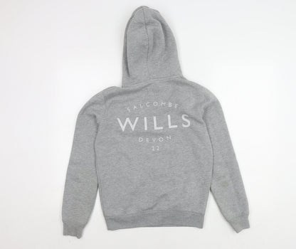 Jack Womens Wills Grey Pullover Hoodie, Logo Accent Size 4,