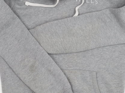 Jack Womens Wills Grey Pullover Hoodie, Logo Accent Size 4,