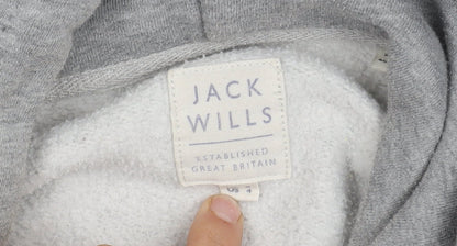 Jack Womens Wills Grey Pullover Hoodie, Logo Accent Size 4,
