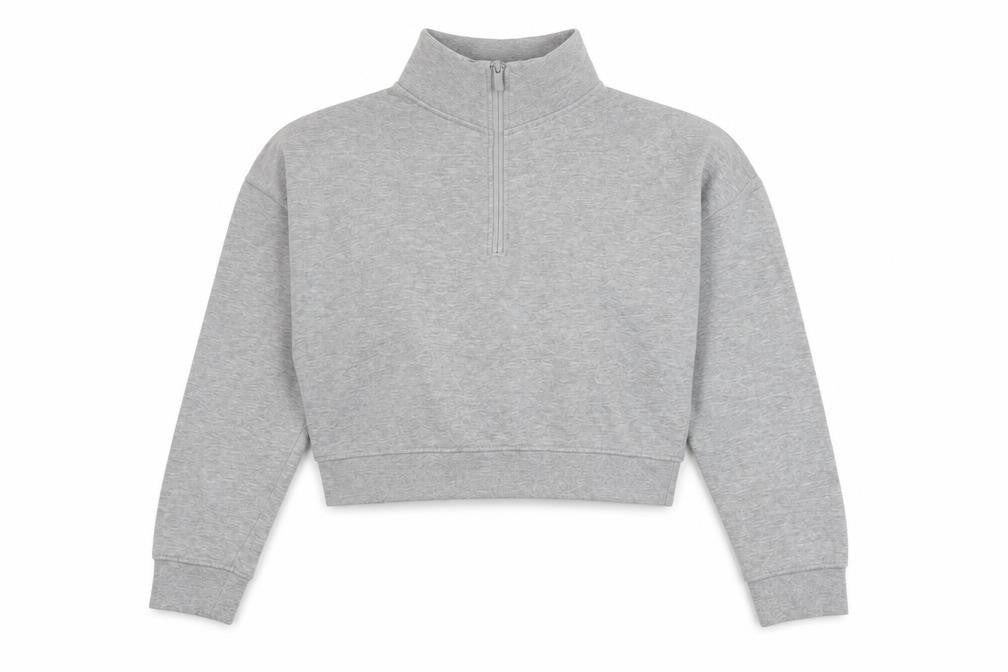Jack Wills Women's M Grey Mock Neck Sweatshirt
