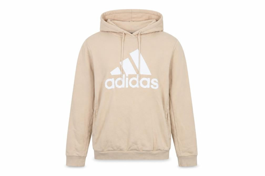 Adidas Women's Beige Hoodie M - Logo, Hooded, Casual