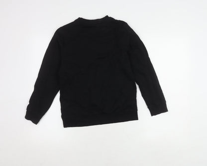 Back view of Fortnite boys’ black pullover sweatshirt 12y graphic print