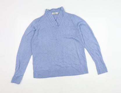 Additional front view of Honor Millburn Women's Blue High Neck jumper M