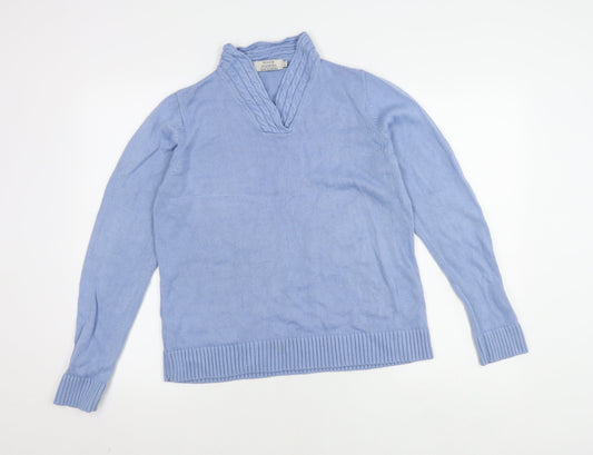 Honor Millburn Women's Blue High Neck Pullover Jumper M