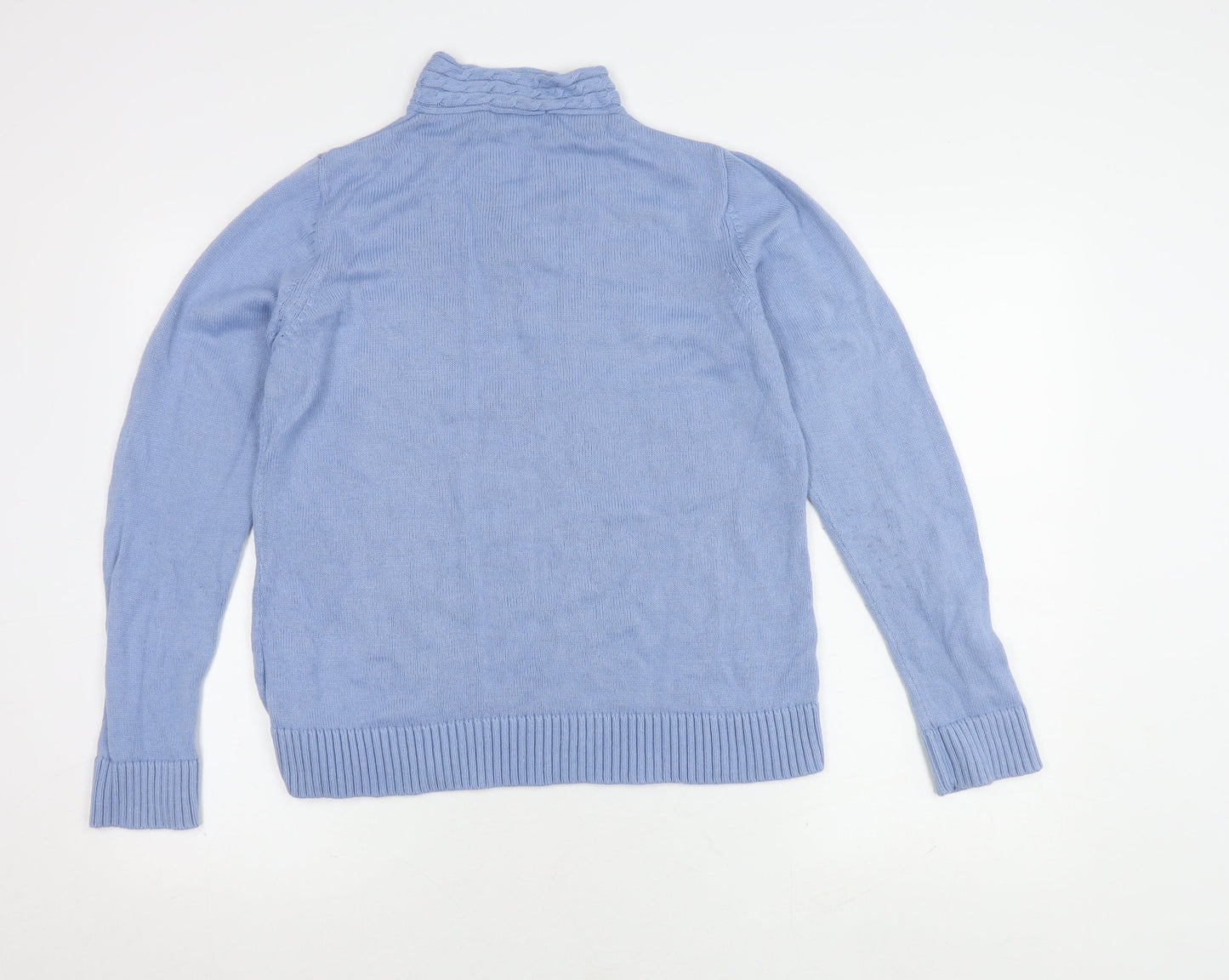 Honor Millburn Women's Blue High Neck Pullover Jumper M