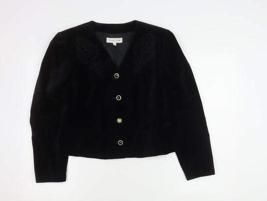 Equation Women's Black Suit Jacket Size 14 Long Sleeve