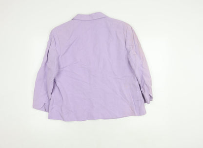 Back view of Alex & Co. Women's Purple Blazer, size 20, Regular