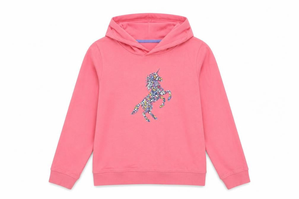 Mountain Warehouse Girls Pink Hoodie 13 Yrs Unicorn Graphic