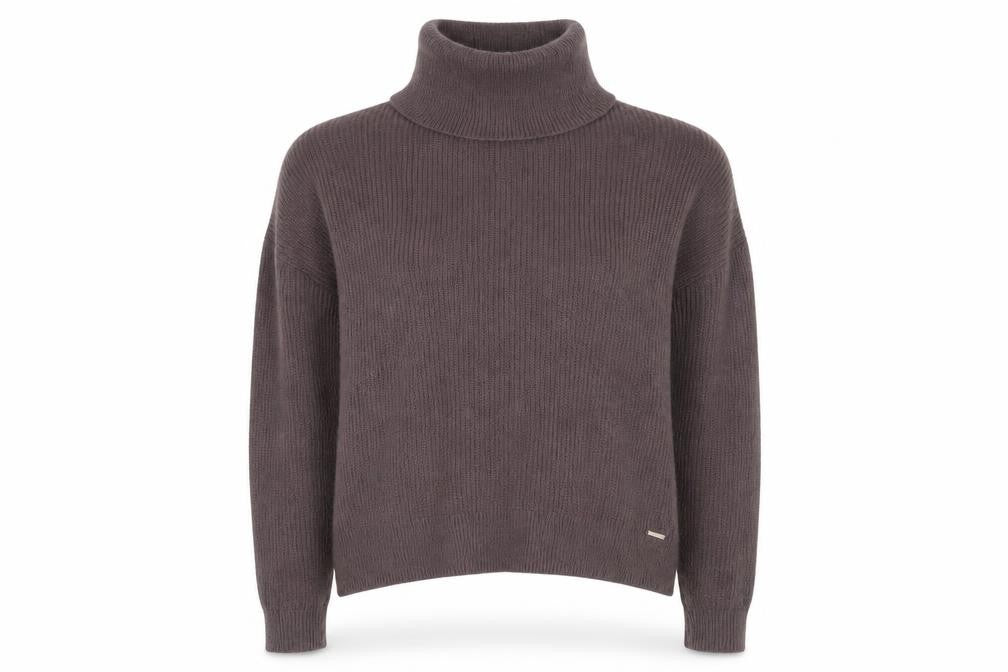 Abercrombie & Fitch Women's Brown Roll Neck Pullover Jumper S