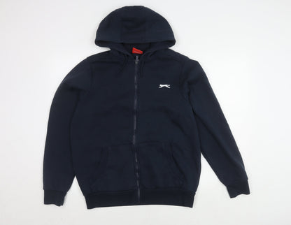 Slazenger Men's Black Hooded Basic Jacket in Size S