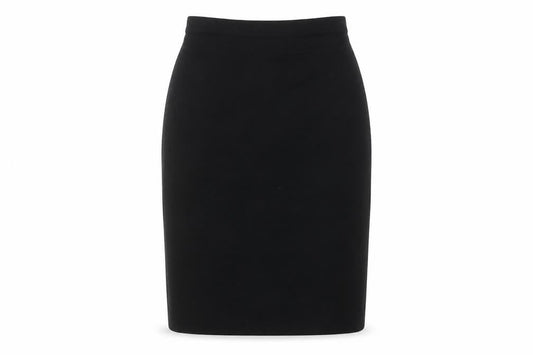 San Martino Women's Black Pencil Skirt, Size 12, Wool Blend
