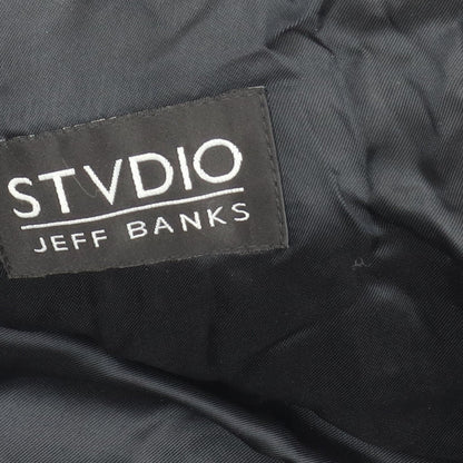Preloved Jeff Banks Men's Black Wool Overcoat Size 42 Classic - Image 5