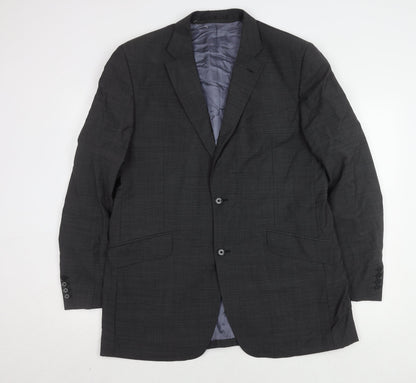 Preloved John Lewis Men’s Grey Blazer 44L Jacket - Front